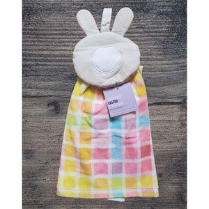 Celebrate Easter Together Bunny Tail Tie Top kitchen Towel 2 Pack New rabbit Egg